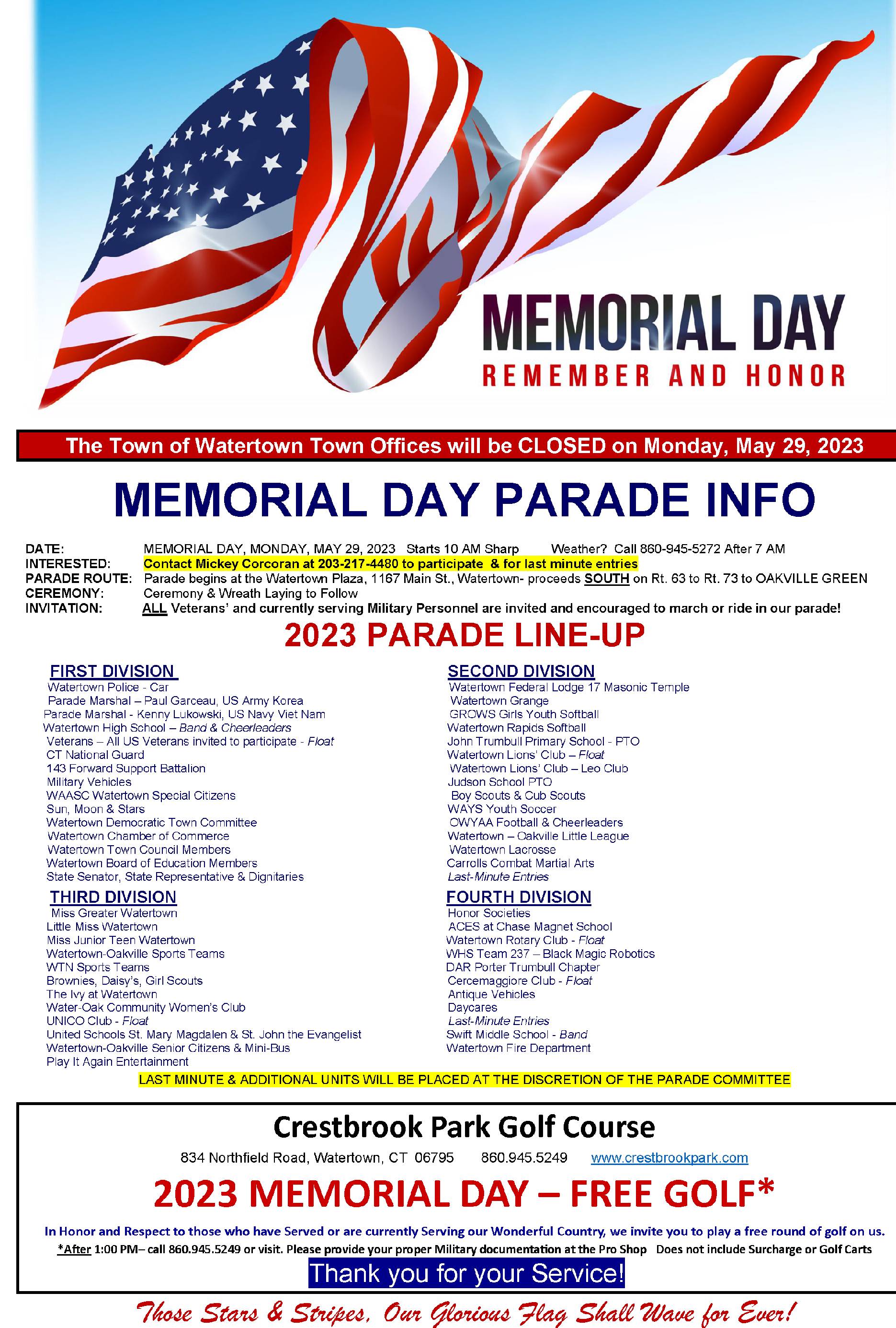 2023 Memorial Day - All Activities Notice - Copy